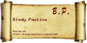 Bledy Paulina névjegykártya